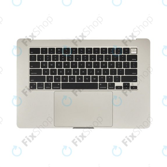 Horní rám klávesnice pro MacBook Air 15", A3114 (2024), s klávesnicí US a baterií, Starlight, 661-40268, Genuine Apple