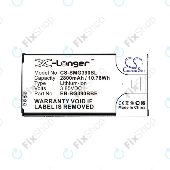 Baterie pro Samsung Galaxy Xcover 4, 4S, 2800mAh, Li-Ion, 3.85V, EB-BG390BBE, HQ
