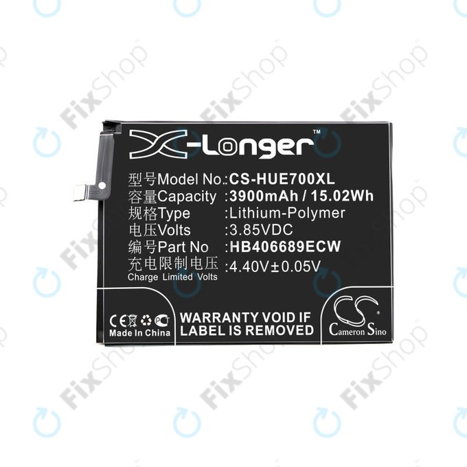 Baterie pro Huawei Y7, 3900mAh, Li-Pol, 3.85V, HB406689ECW, HQ