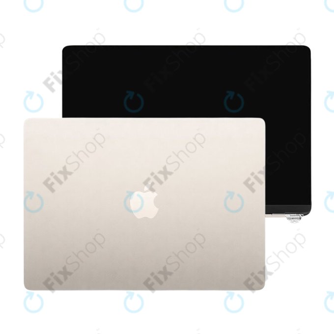 LCD displej pro MacBook Air 13", A3113 (2024), s předním sklem a krytem, Starlight, 661-40280, Genuine Apple