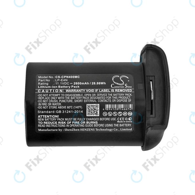 Baterie pro Canon 1D Mark 3, EOS-1D MarkIII, Mr-14ex, 2600mAh, Li-Ion, 11.1V, LP-E4N, HQ