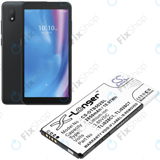Baterie pro Alcatel 1b 2020, Alcatel Ot-5002a, 2850mAh, Li-Ion, 3.85V, TLI028C1, HQ