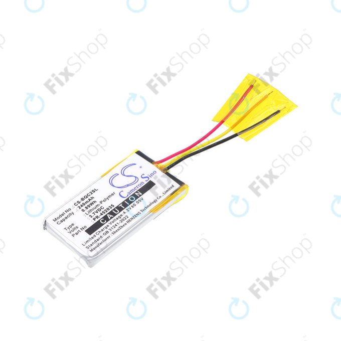 Baterie pro Bose QC20, 240mAh, Li-Pol, 3.7V, PR-452035, HQ