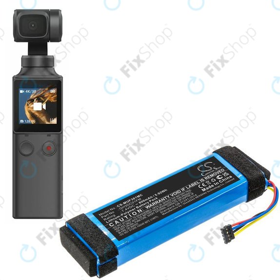 Baterie pro Xiaomi Fimi Palm, 800mAh, Li-Pol, 7.4V, GH3DC01FM, HQ