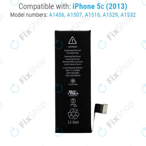 Baterie pro iPhone 5C, 1510mAh