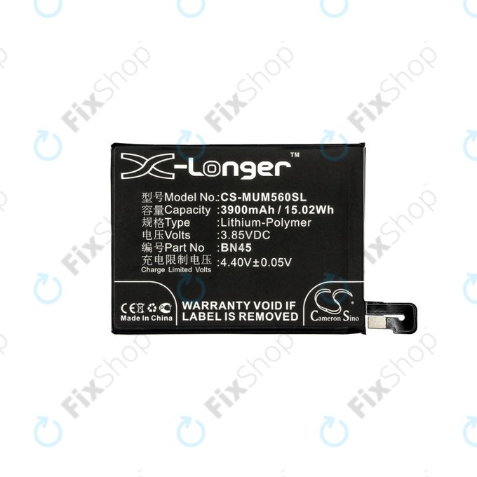Baterie pro Xiaomi Redmi Note 5, Redmi Note 5 Pro, 3900mAh, Li-Pol, 3.85 V, BN45, HQ
