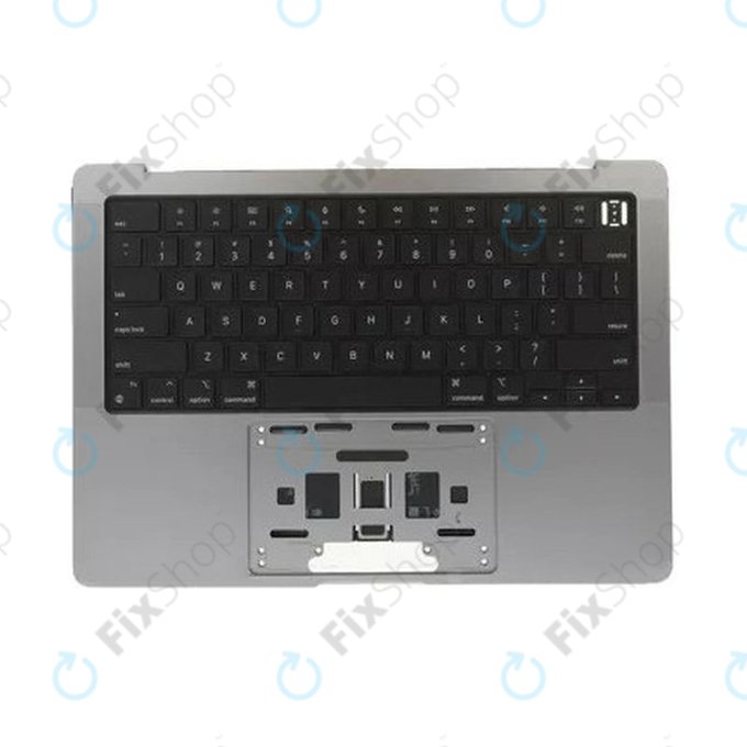 Horní rám klávesnice pro MacBook Pro 14", A2442 (2021), A2779 (2023), s klávesnicí US a baterií, Space Gray, 661-32210, Genuine Apple