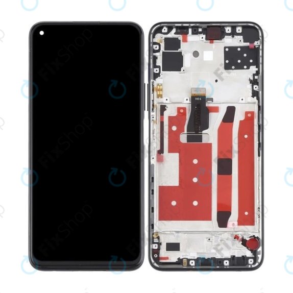 Huawei P40 Lite 5G - LCD Displej + Dotykové Sklo + Rám (Midnight Black) TFT
