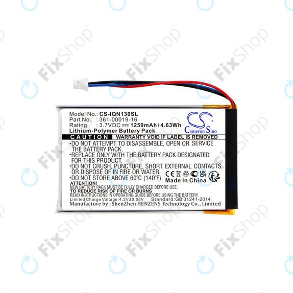 Baterie pro Garmin Nüvi 1300, 1350, 1370, 1390, 1490, 1250mAh, Li-Pol, 3.7V, 361-00019-16, HQ
