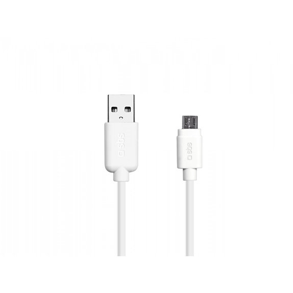 SBS - Micro-USB / USB Kabel (1m), bílá