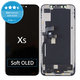 Displej Soft OLED pro iPhone XS, Dotykové sklo s rámem, FixPremium