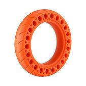 Xiaomi Mi Electric Scooter 1S, 2 M365, Essential, Pro, Pro 2 - Odolná Plná Bezdušová Pneumatika s Dírami (Typ 1) (Orange)