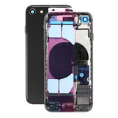 Apple iPhone SE (2nd Gen 2020) - Zadní Housing s Malými Díly (Black)
