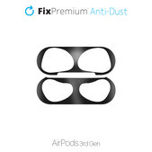 FixPremium - Nálepka proti Prachu pro AirPods 3, černá