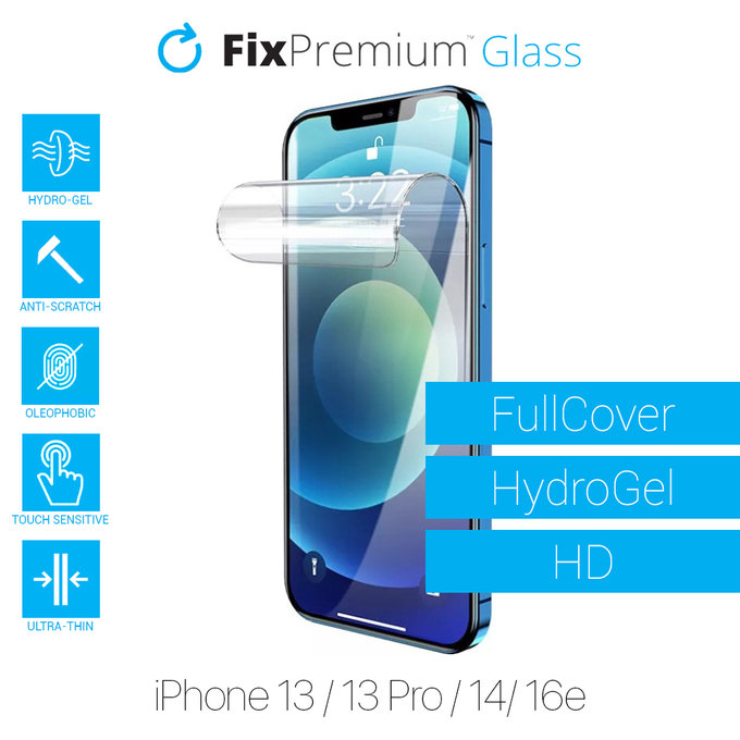 FixPremium HydroGel HD - Ochranná Fólie pro iPhone 13, 13 Pro, 14 a 16e