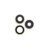 Apple iPhone 14 Pro, 14 Pro Max - Sklíčko Zadní Kamery s Rámem (Gold) - 3ks