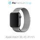 FixPremium - Řemínek Milanese Loop pro Apple Watch (38, 40 a 41mm), stříbrná