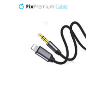 FixPremium - Lightning / Jack 3.5mm Kabel (1m), černá
