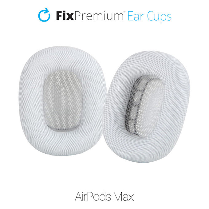 Náhradní Náušníky pro Apple AirPods Max (Fabric), bílá