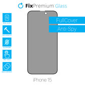 FixPremium Privacy Anti-Spy Glass - Tvrzené Sklo pro iPhone 15