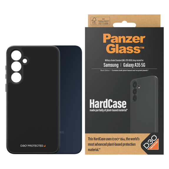 Pouzdro HardCase D3O pro Samsung Galaxy A35 5G, Černá, PanzerGlass