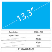 13.3 LCD Slim Matný 40 pin WXGA HD
