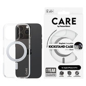 Pouzdro Kickstand s MagSafe pro iPhone 16 Pro, Stříbrná, CARE