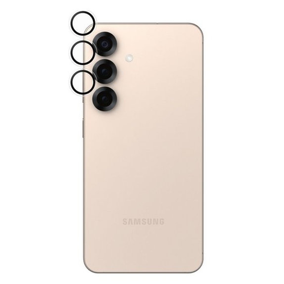 PanzerGlass - Ochranný kryt Objektívu Fotoaparátu Hoops pro Samsung Galaxy S25+, transparentná