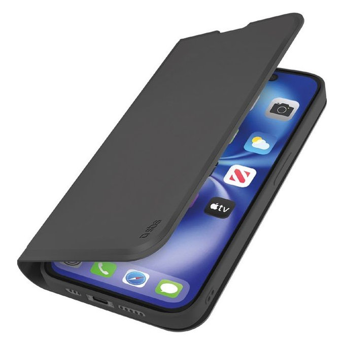 SBS - Pouzdro Book Wallet Smooth pro iPhone 16e, černá
