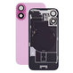 Apple iPhone 16 Plus - Sklo Zadního Housingu + Sklíčko Kamery + Kovová Destička + Magsafe Magnet (Pink)