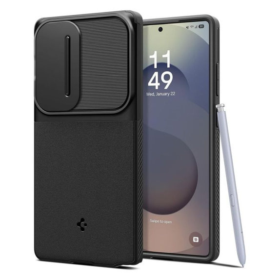 Spigen - Pouzdro Optik Armor pro Samsung Galaxy S25 Ultra, černá