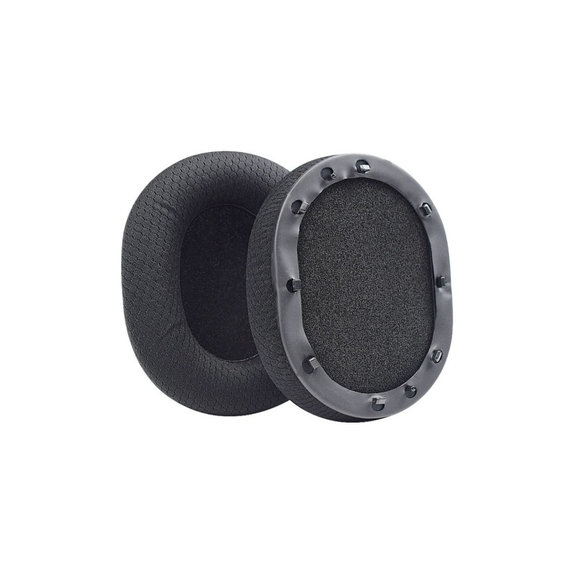 Náhradní Náušníky pro Razer BlackShark, Paměťová pěna + Textil, Černé, Chladivý gel, 1 pár