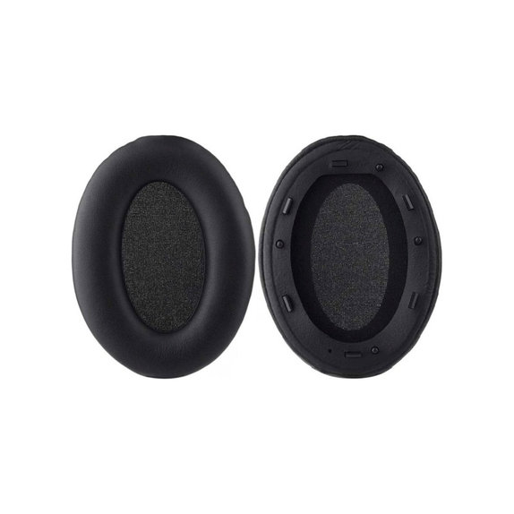 Náhradní Náušníky pro Sony WH-1000XM3, Paměťová pěna + PU kůže, Černé, 1 pár