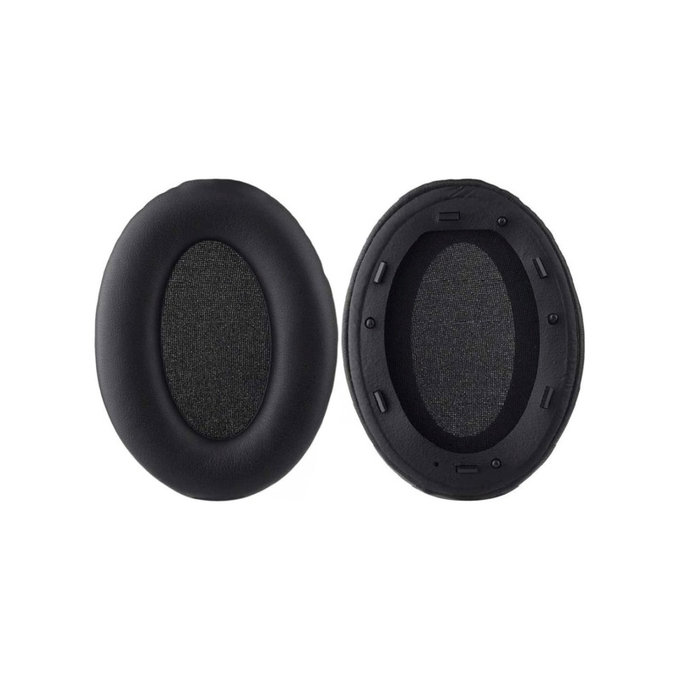 Náhradní Náušníky pro Sony WH-1000XM3, Paměťová pěna + PU kůže, Černé, 1 pár