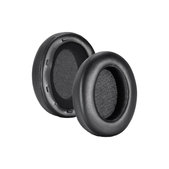 Náhradní Náušníky pro Sony WH-XB910N, Paměťová pěna + PU kůže, Černé, 1 pár