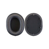 Náhradní Náušníky pro Sony WH-1000XM5, Paměťová pěna + PU kůže, Černé, 1 pár