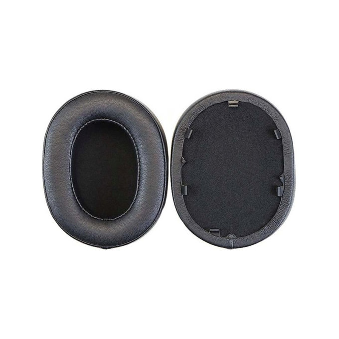 Náhradní Náušníky pro Sony WH-1000XM5, Paměťová pěna + PU kůže, Černé, 1 pár