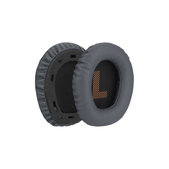 Náhradní Náušníky pro JBL Quantum 100, Paměťová pěna + PU kůže, Tmavě Šedá, 1 pár