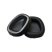 Náhradní Náušníky pro Logitech G433, Paměťová pěna + PU kůže, Černé, 1 pár