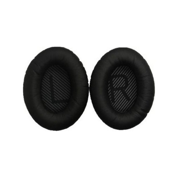 Náhradní Náušníky pro Bose QuietComfort 35, Paměťová pěna + PU kůže, Černé, 1 pár