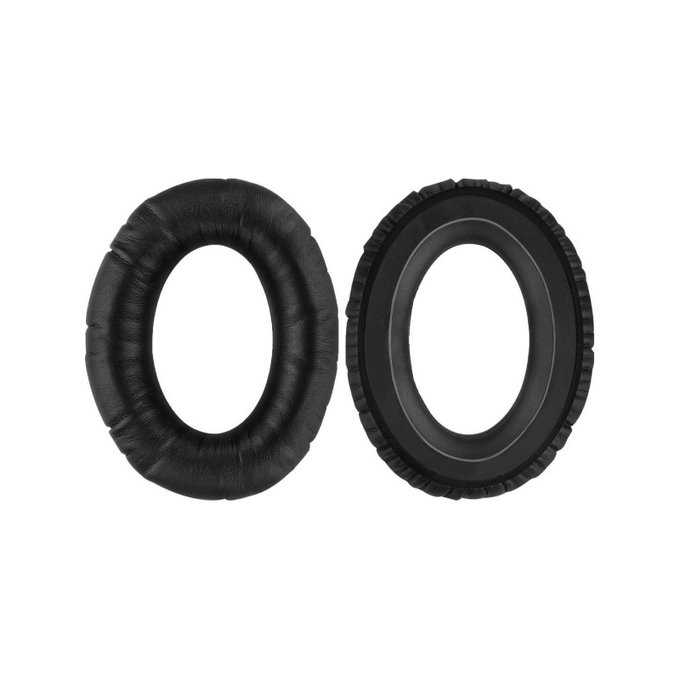 Náhradní Náušníky pro Sennheiser HD650, Paměťová pěna + PU kůže, Černé, 1 pár