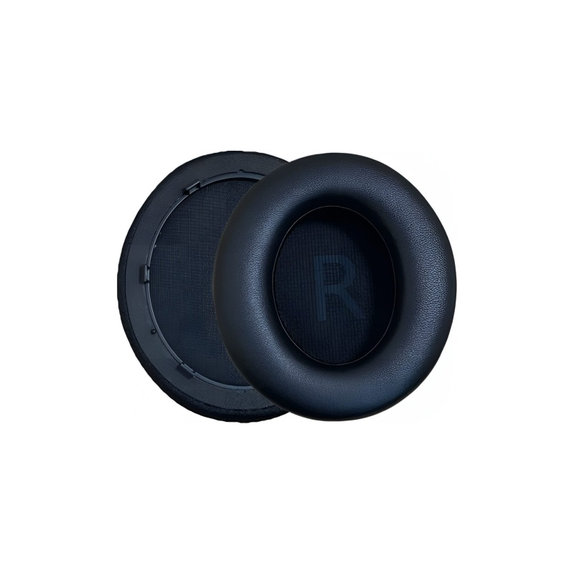 Náhradní Náušníky pro Anker Soundcore Life Q45, Paměťová pěna + PU kůže, Černé, 1 pár