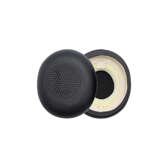 Náhradní Náušníky pro Jabra Evolve2 65UC, Elite 45H, Paměťová pěna + PU kůže, Černé, 1 pár