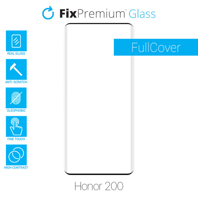 FixPremium FullCover Glass - Tvrzené sklo pro Honor 200