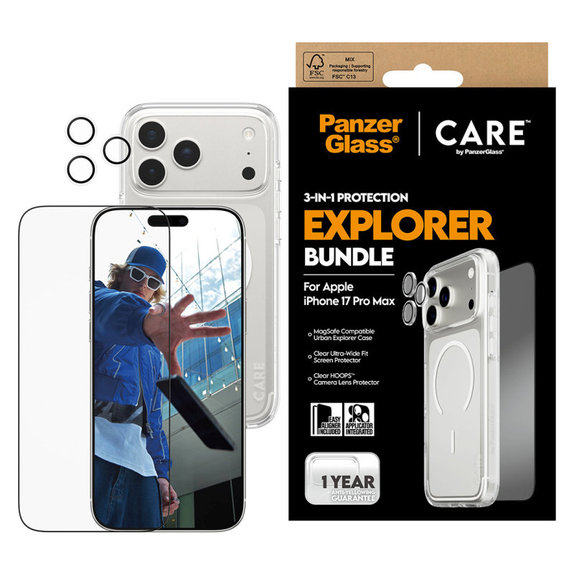 Bundle 3v1 Explorer pro iPhone 17 Pro Max, PanzerGlass
