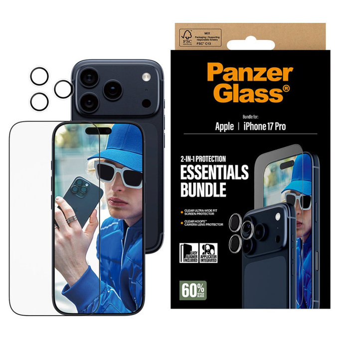 Bundle Essentials 2v1 pro iPhone 17 Pro, PanzerGlass