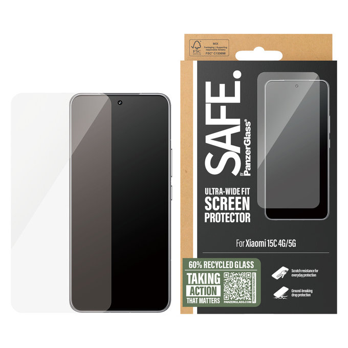 Tvrzené sklo UWF pro Xiaomi 15C 5G, Černá, SAFE by PanzerGlass