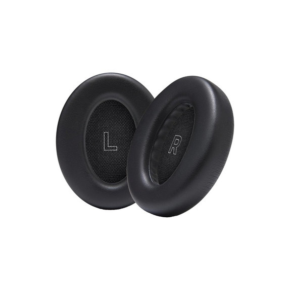 Náhradní Náušníky pro Bose QC Ultra, Paměťová pěna + Kůže, Černé, 1 pár