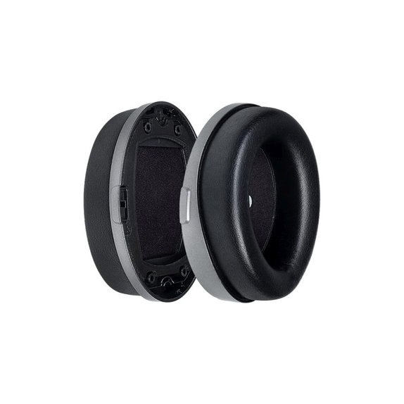 Náhradní Náušníky pro Kingston HyperX Cloud Orbit S, Paměťová pěna + PU kůže, Černé, 1 pár