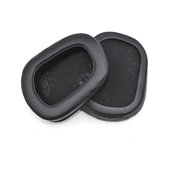 Náhradní Náušníky pro Logitech G633 Artemis, G933 Artemis, Paměťová pěna + PU kůže, Černé, 1 pár